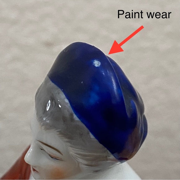 Pair Vintage Occupied Japan Colonial Victorian Couple Playing Instrument Figure - Picture 10 of 11